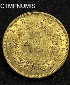 ,MONNAIE,EMPIRE,20,FRANCS,OR,NAPOLEON,1859,