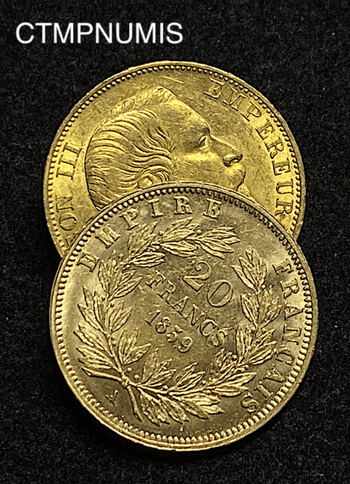 ,MONNAIE,EMPIRE,20,FRANCS,OR,NAPOLEON,1859,