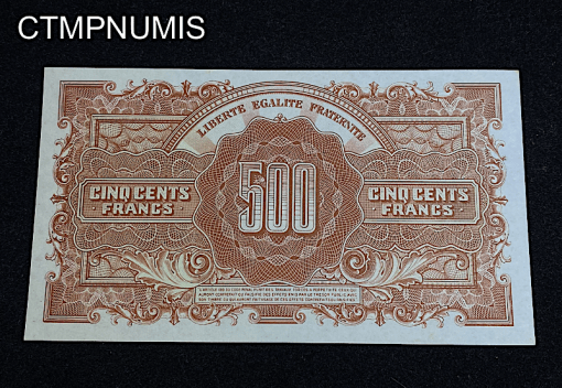 ,BILLET,FRANCAIS,TRESOR,MARIANNE,500,FRANCS,1945,