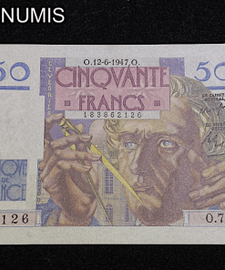 ,BILLET,50,FRANCS,LE,VERRIER,1947,NEUF,