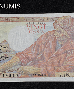 ,BILLET,FRANCAIS,20,FRANCS,PECHEUR,1944,