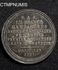 ,JETON,MACONNIQUE,CAMBACERES,1812,CONSEIL,FRANCE,