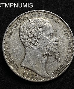 ,MONNAIE,ITALIE,5,LIRE,ARGENT,1856,GENES,