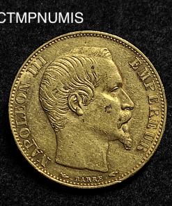 ,MONNAIE,EMPIRE,20,FRANCS,OR,NAPOLEON,1855,