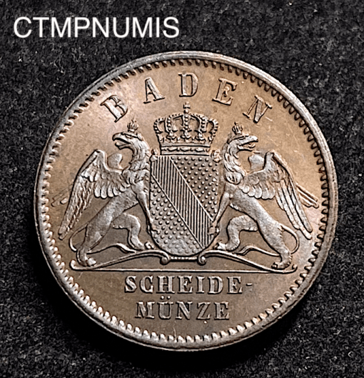 MONNAIE ALLEMAGNE   BADEN   1/2 KREUZER   1865   FDC