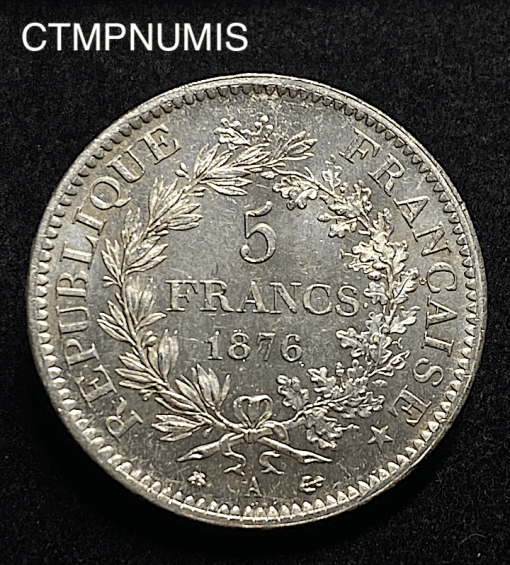 ,MONNAIE,5,FRANCS,ARGENT,HERCULE,1876,