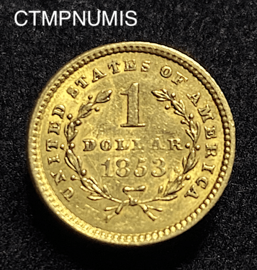 ,MONNAIE,ETATS,UNIS,1,DOLLAR,OR,1853,