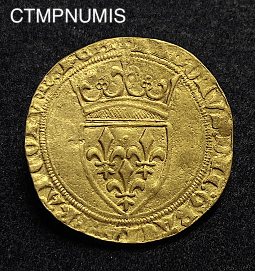 ,MONNAIE,ROYALE,CHARLES,VI,ECU,OR,COURONNE,