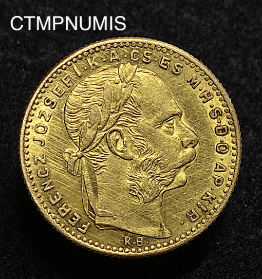 ,MONNAIE,HONGRIE,20,FRANCS,OR,8,FORINT,1891,