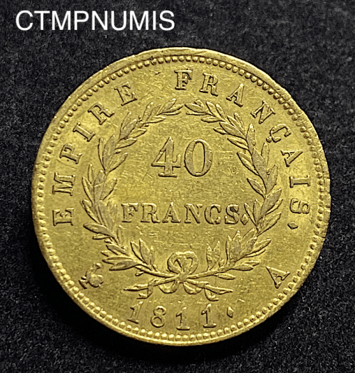 ,MONNAIE,EMPIRE,40,FRANCS,OR,NAPOLEON,I°,1811,