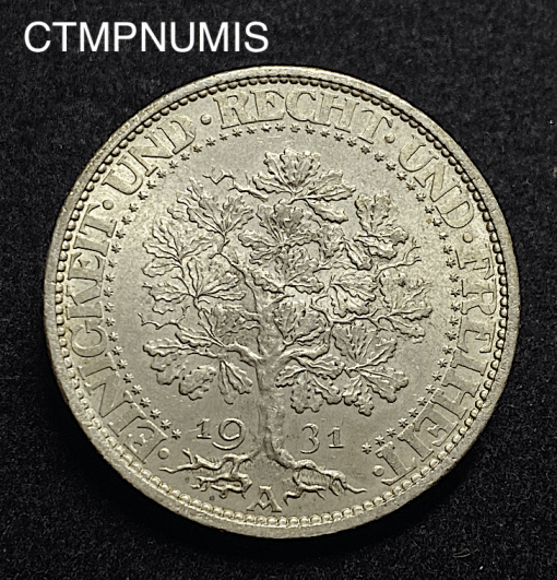 ,MONNAIE,ALLEMAGNE,5,REICHMARK,ARGENT,1931,