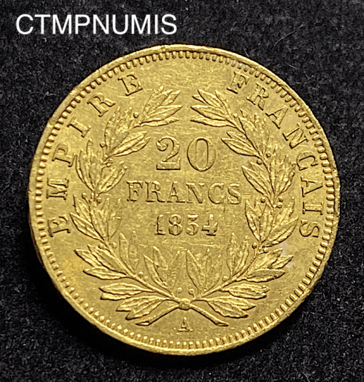 ,MONNAIE,EMPIRE,20,FRANCS,OR,NAPOLEON,1854,
