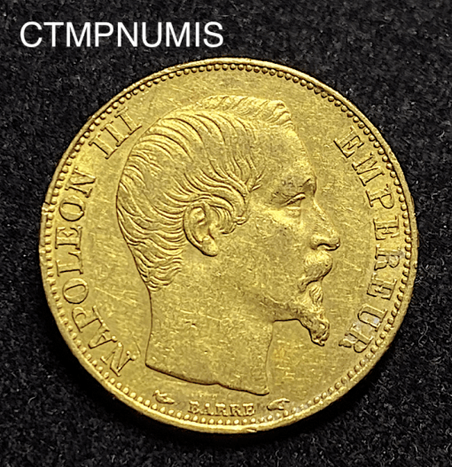 ,MONNAIE,EMPIRE,20,FRANCS,OR,NAPOLEON,1854,
