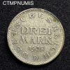 ,MONNAIE,ALLEMAGNE,3,MARK,1925,D,ARGENT,