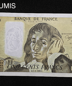 ,BILLET,FRANCAIS,500,FRANCS,PASCAL,1990,NEUF,