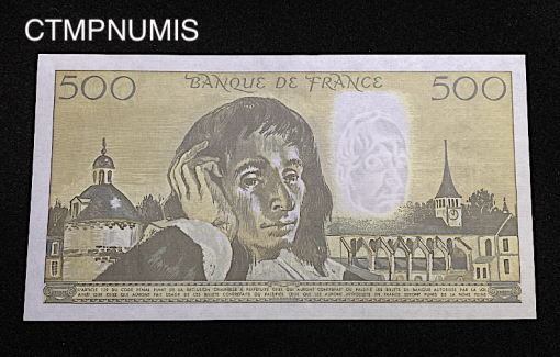 ,BILLET,FRANCAIS,500,FRANCS,PASCAL,1990,NEUF,