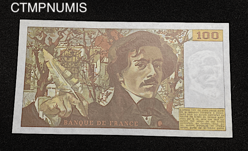 ,BILLET,FRANCAIS,100,FRANCS,DELACROIX,1987,NEUF,