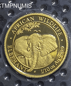 ,MONNAIE,SOMALIE,100,SHILLING,OR,ELEPHANT,2021,