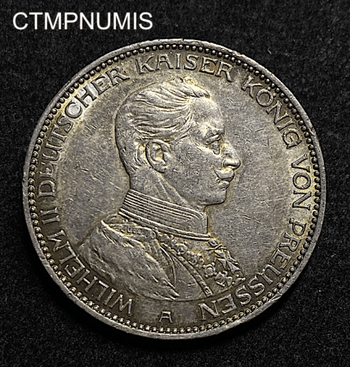 ,MONNAIE,PRUSSE,3,MARK,ARGENT,1914,