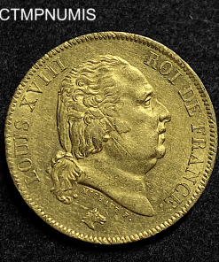 ,MONNAIE,ROYALE,40,FRANCS,OR,LOUIS,XVIII,1818,