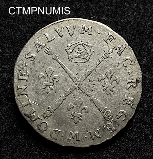 ,MONNAIE,ROYALE,LOUIS,XIV.5,SOLS,INSIGNES,1702,M,TOULOUSE,