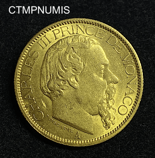 ,MONNAIE,MONACO,100,FRANCS,OR,1884,
