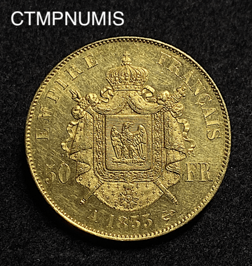 ,MONNAIE,EMPIRE,50,FRANCS,OR,NAPOLEON,1855,