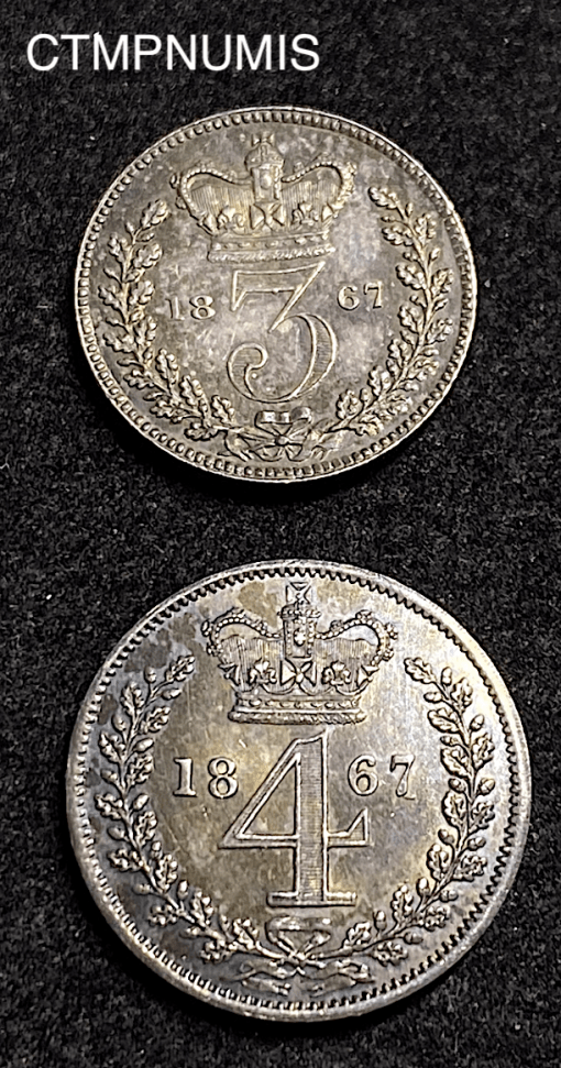 ,MONNAIE,ROYAUME,UNI,3,4,PENCE,ARGENT,1867,