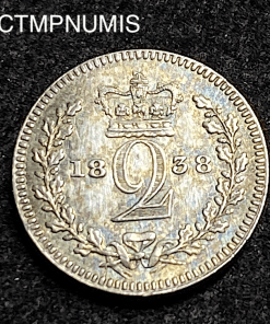 ,MONNAIE,ROYAUME,UNI,2,PENCE,ARGENT,VICTORIA,1838,