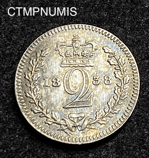 ,MONNAIE,ROYAUME,UNI,2,PENCE,ARGENT,VICTORIA,1838,