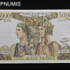 ,BILLET,FRANCAIS,5000,FRANCS,TERRE,MER,1957,SPL,