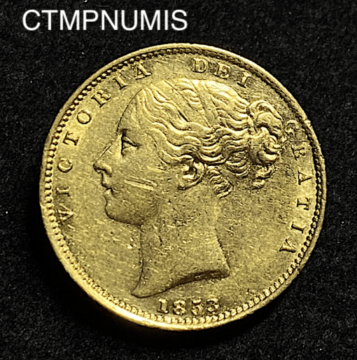,MONNAIE,1,SOUVERAIN,OR,VICTORIA,1853,