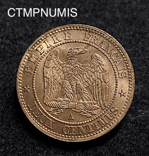 ,MONNAIE,EMPIRE,2,CENTIMES,NAPOLEON,1853,SPL,