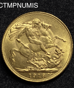 ,MONNAIE,INDE,SOUVERAIN,OR,GEORGES,1918,