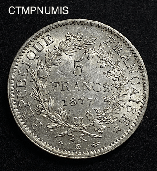 ,MONNAIE,5,FRANCS,HERCULE,1877,K,BORDEAUX,SPL,