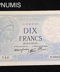 ,BILLET,10,FRANCS,MINERVE,1941,