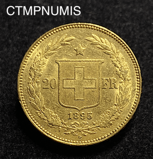 ,MONNAIE,SUISSE,20,FRANCS,OR,HELVETIA,1895,