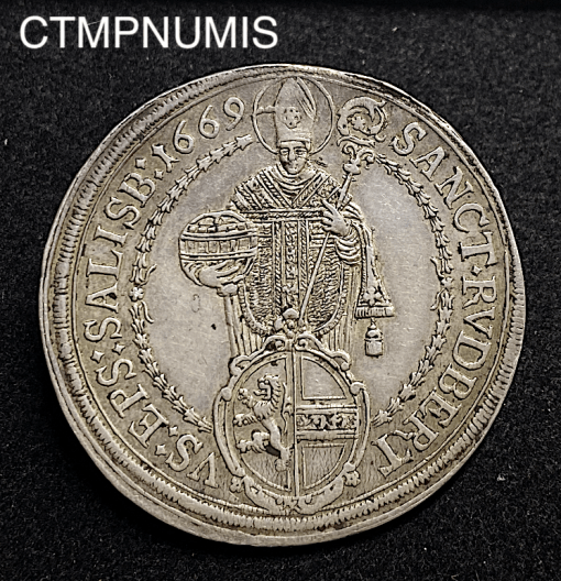 ,MONNAIE,AUTRICHE,TALER,ARGENT,MAX,1669,SALZBURG,