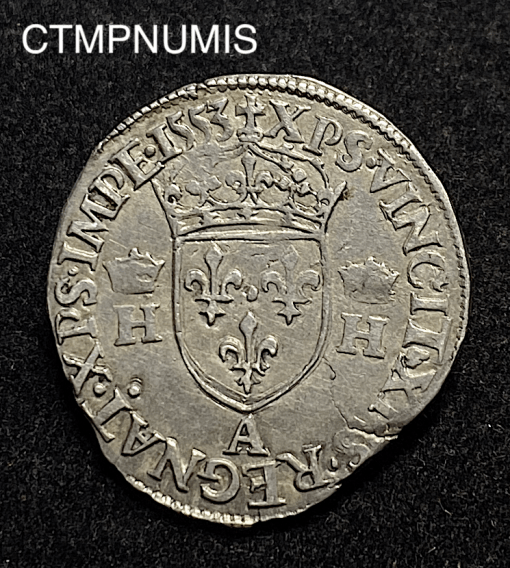 ,MONNAIE,ROYALE,TESTON,HENRI,II,1553,PARIS,