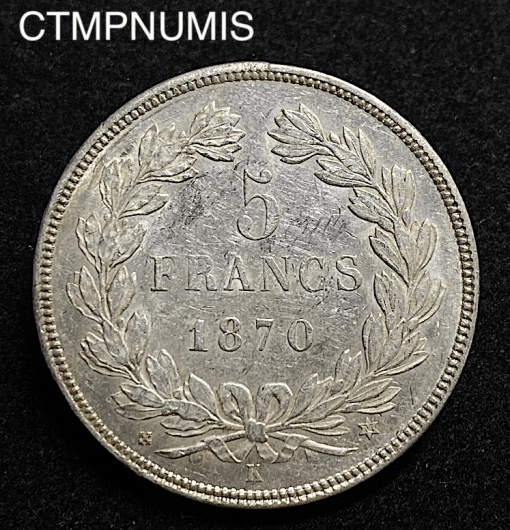 ,MONNAIE,5,FRANCS,CERES,1870,K,BORDEAUX,