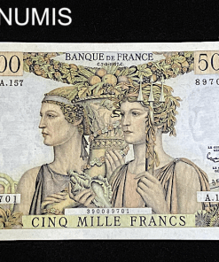 ,BILLET,5000,FRANCS,TERRE,MER,1957,