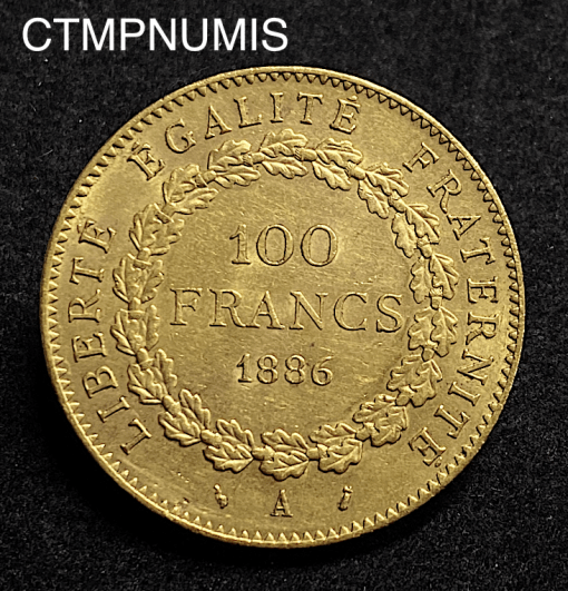 ,MONNAIE,100,FRANCS,OR,GENIE,1886,