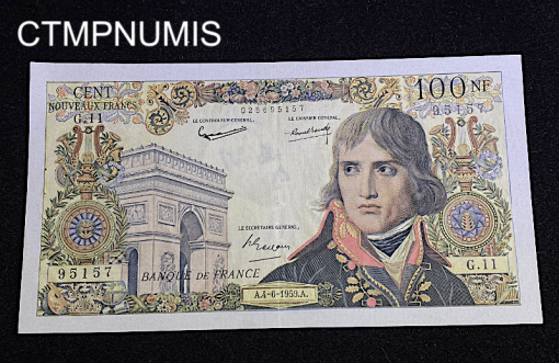 ,BILLET,100,NOUVEAUX,FRANCS,BONAPARTE,1959,