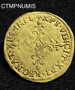 ,MONNAIE,ROYALE,ECU,OR,CHARLES,IX,1568,TOULOUSE,