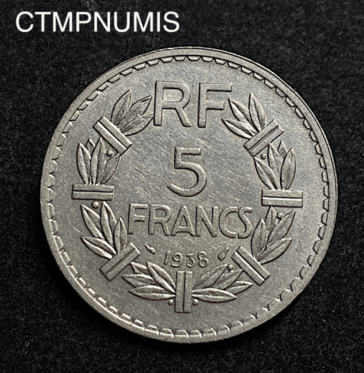 ,MONNAIE,5,FRANCS,LAVRILLIER,1938,NICKEL,