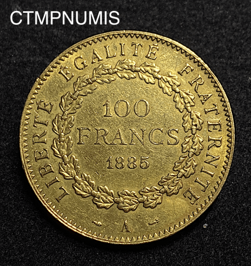,MONNAIE,100,FRANCS,OR,GENIE,1885,