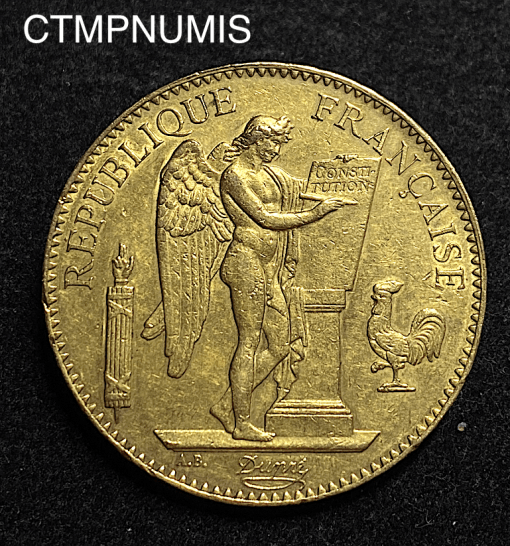 ,MONNAIE,100,FRANCS,OR,GENIE,1885,