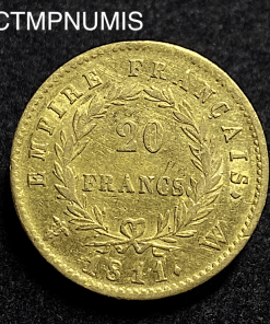 ,MONNAIE,EMPIRE,20,FRANCS,OR,NAPOLEON,1811,W,LILLE,