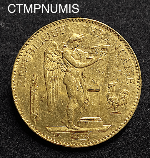 ,MONNAIE,100,FRANCS,OR,GENIE,1881,