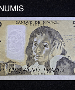 ,BILLET,500,FRANCS,PASCAL,1981,SPL,